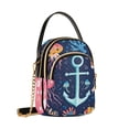 thumbnail image 7 of FORMRS Crossbody Bag for Women Quilted Travel Shoulder Cell Phone Purse with Chain Strap Handbag, Blue Anchor, 7 of 7