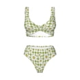 thumbnail image 4 of Daiia Daisies Flowers Women's Bikini Set Two Piece Swimsuit High Waisted Bikini Adjustable Straps Bikini Perfect for Beach, Pool, and Summer Vacation-Large, 4 of 9