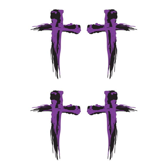 BLSTK Cross Temporary Tattoo Eye Black | 2-Pack | Purple