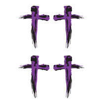 BLSTK Cross Temporary Tattoo Eye Black | 2-Pack | Purple