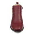thumbnail image 6 of Journee Womens Ellis Inside Zip Stacked Heel Booties, Widths Available, 6 of 9