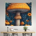 thumbnail image 2 of Sikiie Vintage Blue Leaf Mushroom tapestry wall hanging home decor for bedrooms, living rooms, dorms 60x51in, 2 of 6