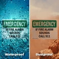 thumbnail image 5 of (2 Pack) If Fire Alarm Sounds Call 911 OSHA Emergency Sign 5 Inch X 3.5 Inch Vinyl Label Decal Sticker Weather Resistant, UV Protected for Workplace, Business, and Construction Site,, 5 of 7