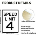 thumbnail image 2 of Speed Limit 4 Sign White Black Metal Sign Street Exit Sign 7.8x11.8 inches, 2 of 4