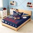 thumbnail image 4 of meiyoeat Eat Sleep Baseball Twin Sheet Setsfor Boys Teens, Sport Baseball Bedding, 3pcs, 1 Flat Sheet, 1 Fitted Sheet and 1 Pillowcase, 4 of 6