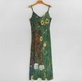 thumbnail image 4 of Gustav Klimt Art Dress Farm Garden Elegant Maxi Dress V Neck Bohemia Long Dresses Strap Streetwear Oversized Clothing, 4 of 7