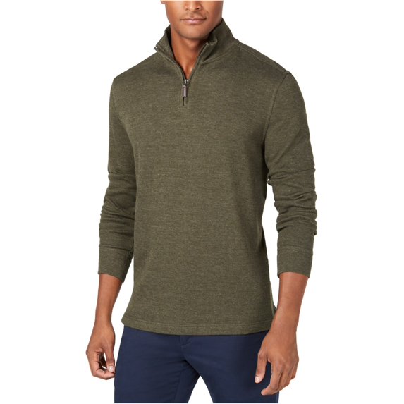 Club Room Mens Quarter-Zip Pullover Sweater, Green, XX-Large