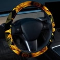 thumbnail image 2 of Sunflower seamless printing 14.5 Inch Printing PVC Leather Steering Wheel Covers Auto Accessories, Car Wheel Cover, 2 of 6