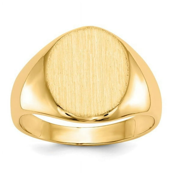 14k Yellow Gold Engravable Signet Ring