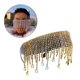 thumbnail image 5 of Borla de lujo de gran tamaño, decoración de diamantes de imitación, gafas de sol, joyería facial para mujer Negro Yuyangstore lentes de sol con borlas de cristal, 5 of 8