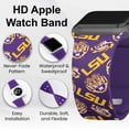 thumbnail image 2 of LSU HD Scattered Logo Unisex Watch Band for Apple Watch - 42/44/45/49mm(46mm Series 10/11) Long by Affinity Bands, 2 of 3