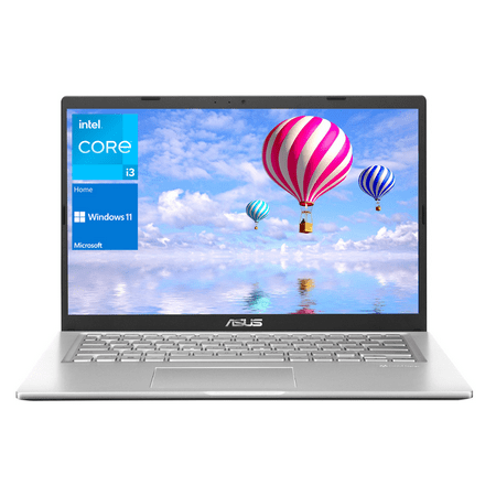 ASUS VivoBook Laptop, 14” HD, Intel Core i3-1115G4, 12GB RAM, 256GB SSD, Webcam, Windows 11 Home