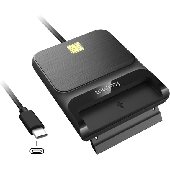 CAC Reader USB C CAC Reader Military USB C Smart Card Reader Common Access CAC Card Reader Military Compatible with Windows Mac OS and Linux