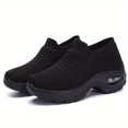 thumbnail image 1 of Zapatillas De Deporte De Punto Transpirables Para Mujer, Cómodos Zapatos Bajos Sin Cordones, Zapatos Con Colchón De Aire Para Mujer, 1 of 4