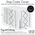 thumbnail image 5 of Sweet Jojo Designs Boho Fringe White and Grey Dog Crate Kennel Cover 42in., 5 of 6