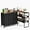 Brown & Black, variant on 62" Dresser for Bedroom with 3-Tier Open Storage Shelves, Dresser for Closet with 9 Dressers, Large TV Stand for 50, 60, 75 Inch TV, for Bedroom, Closet, Entryway, Black and Gray