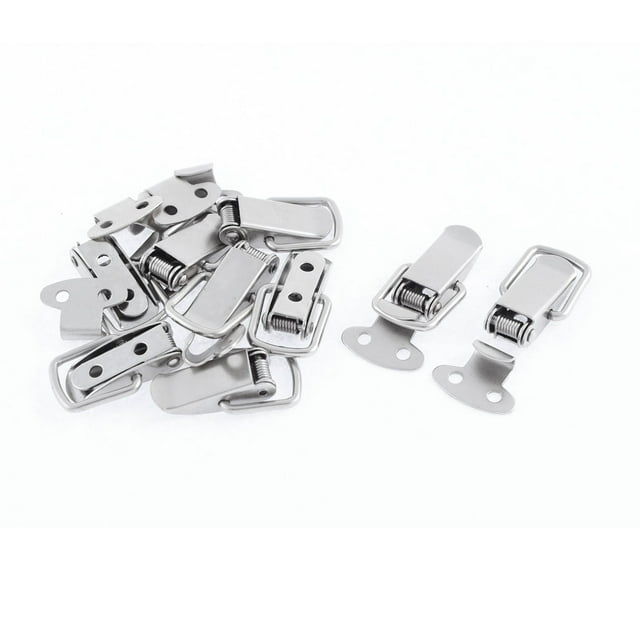 9 piezas de 4.5 cm 1.8" manija de metal con resorte para puerta, pestillo de gancho de sujeción para caja de herramientas