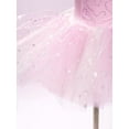 thumbnail image 6 of Doomiva Kids Girls Ballet Tutu Dress Sequin Swan Lake Dance Ballerina Skirted Leotard Gymnastics Camisole Outfits Pink 150, 6 of 7