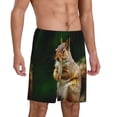 thumbnail image 2 of Sikiie Squirrels Eating Peanuts On The Tree Mens Pajama Shorts, Lounge Pant, Men's shorts，Sleep Pj Shorts for Men-X-Large, 2 of 6