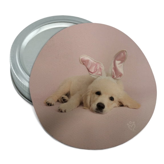Golden Retriever Puppy Dog Rabbit Bunny Ears Round Rubber Non-Slip Jar Gripper Lid Opener