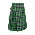 thumbnail image 3 of YAYUBA Men's Kilt for Men Retro Scottish Style Plaid Contrast Waistband Pleated Skirt, 3 of 9