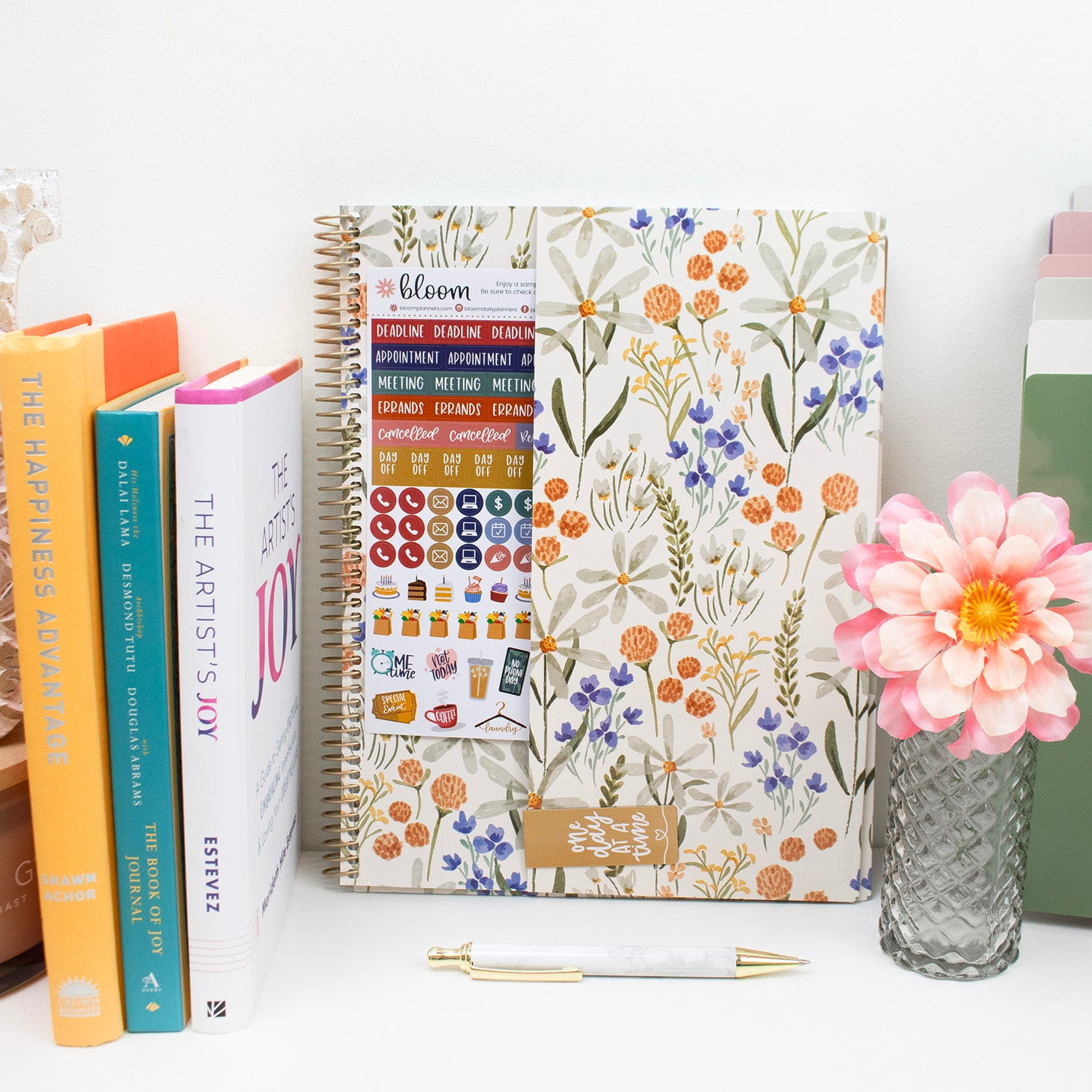 bloom daily planners 2026-2027 Academic Planner, 13 Month Monthly & Weekly, 8.5" x 11" Soft Cover, Stickers Included, Whimsical Wildflowers