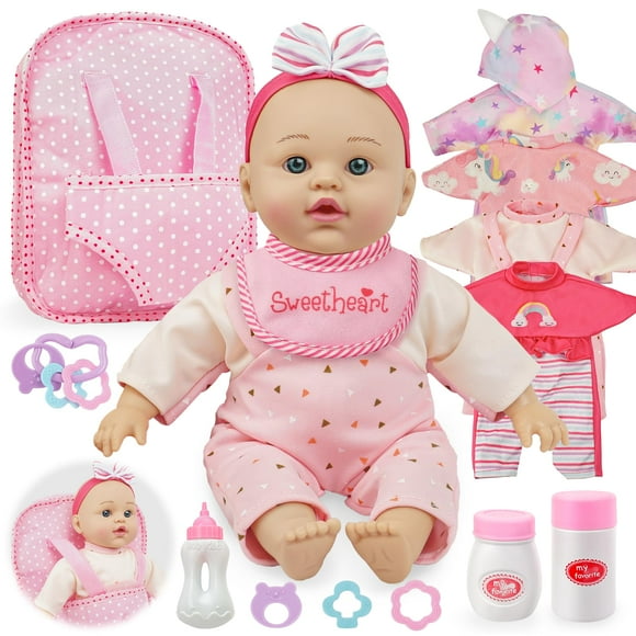 Muñeca Soft Body SMILESSKIDDO de 30 cm con mochila y ropa