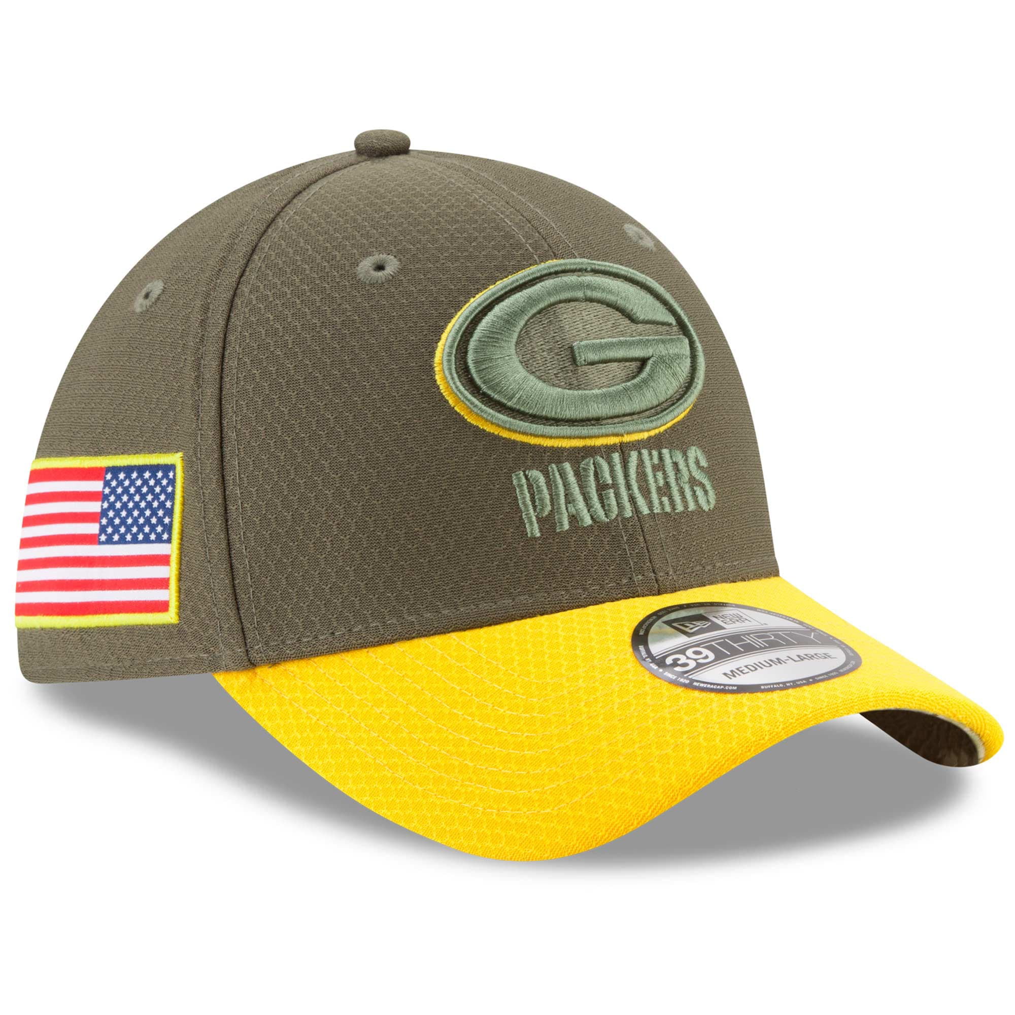 New Era 39Thirty Cap Salute to Service Green Bay Packers 
