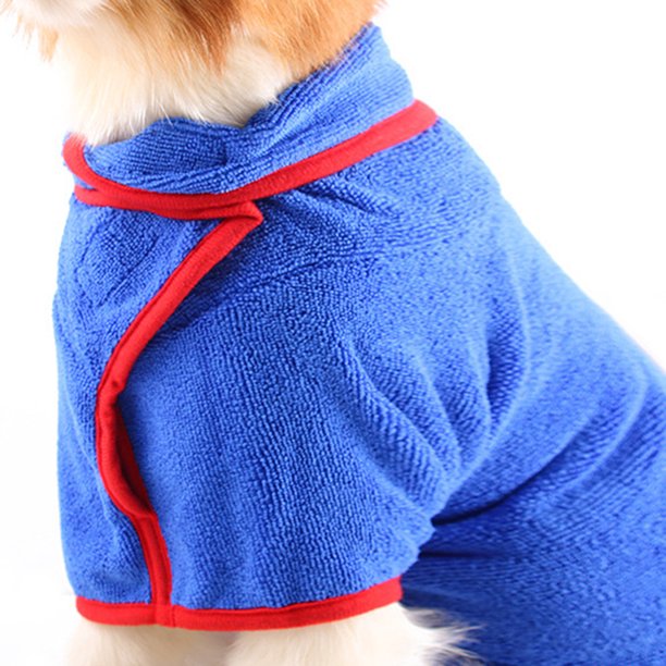 Toalla de baño de poliéster Albornoz reutilizable para perros Toallas Accesorios para mascotas (XL azul) Likrtyny Para estrenar