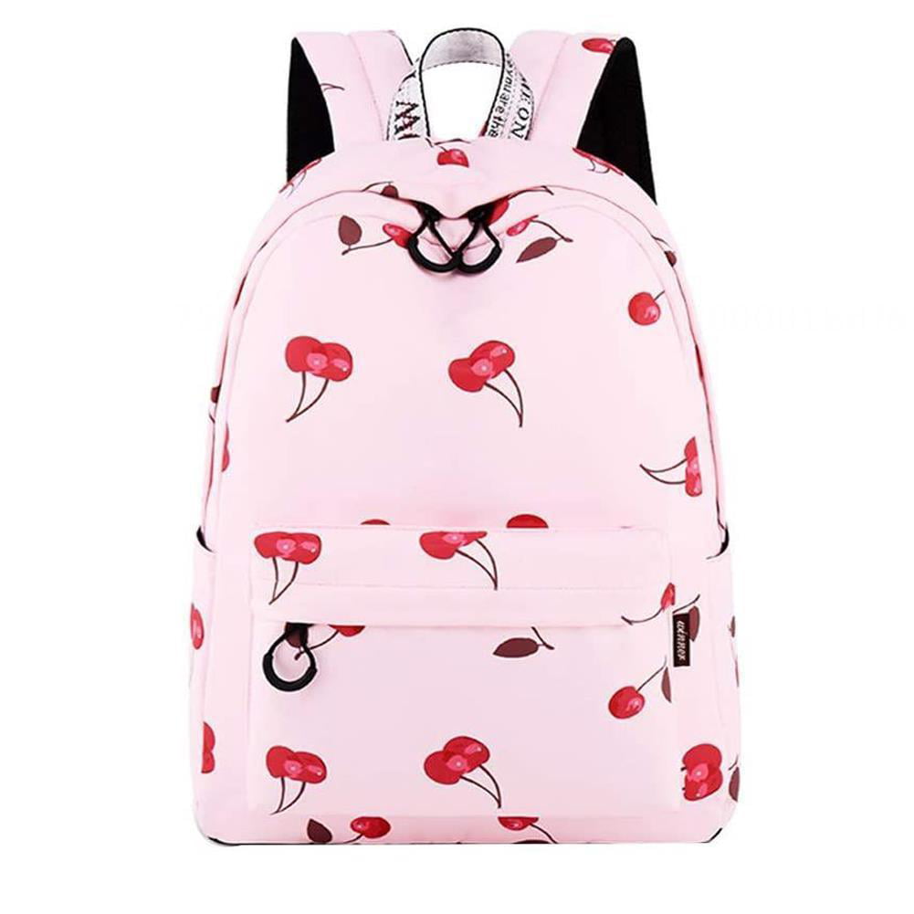 Shoping Young Boys Girls Backpack Lumanuby Backpack Fashion Red Cherry Print Travel Backpack Durable School Bag Student Bag Picnics Camping Hiking 