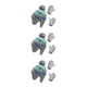 thumbnail image 5 of Gorro y guantes Minnieouse Accesorios de invierno para niños gris azul verde, 5 of 6