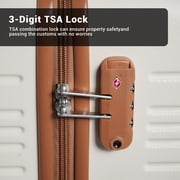 Hardside Luggage Sets 6 Piece, Hardshell Suitcase with TSA Lock Spinner Wheel and Travel Duffle Bag.Beige