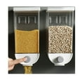 thumbnail image 1 of Dispensador de granos, organizador doble de alimentos secos, contenedor de pared de plástico, fresco y simple, recipiente hermético de plástico transparente para cereales y copos de maíz., 1 of 8