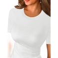 thumbnail image 2 of Summer Slim Fit Short Sleeve Women Crew Neck T Shirt, 2 of 4