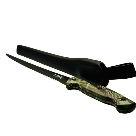 Fillet Knife Camo 9" with Sheath