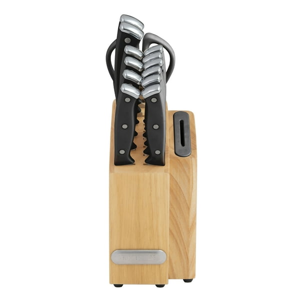 Farberware Edgekeeper Triple Riveted Slim Knife Block Set with Built in