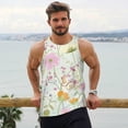 thumbnail image 6 of Picia bird and butterfly Printed Men’s Performance Tank, Men's Workout Tank Top Moisture-Wicking Tank Top Muscle tee, Breathable Workout Shirt-Small, 6 of 7
