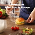 thumbnail image 6 of Fit Meal Prep 500 Pack 5.3 x 5.2 x 2.5 Inches Clear Hinged Plastic Containers, Clamshell Take Out Containers, Bakery To Go Disposable Plastic Container, Ideal for Sandwiches Hamburger Salads Cake, 6 of 7