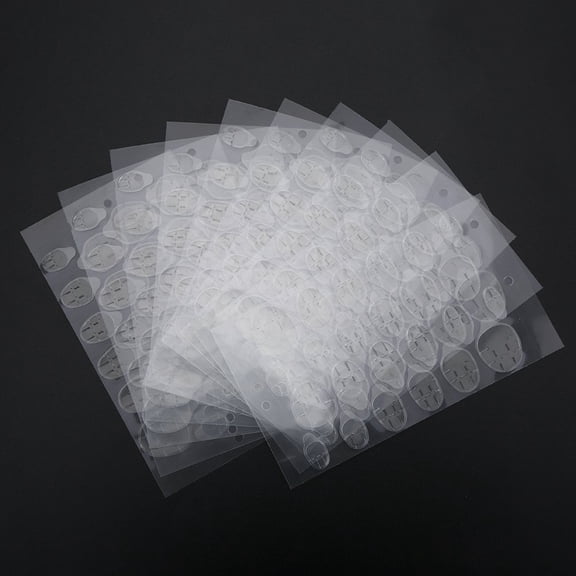NFTIGB Double Sided Adhesive Glue Transparent Clear Sticker Tapes for False Nail Tips Long-Lasting Waterproof Professional Manicure Pedicure Tools, 10 Sheets (3.9x3.5 in / 10x9 cm)