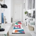 thumbnail image 4 of Yayeee Hallway Runner Rug 2'x6' Non Slip Machine Washable with Rubber Backing, Purple Triangles, 4 of 8