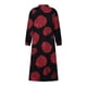 thumbnail image 5 of Vestido largo hasta los tobillos con estampado de lino y algodón de manga larga con cuello en V a la moda para mujer Fridja yut6319, 5 of 8