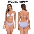 thumbnail image 3 of CF Cotton Underwear for Women Organic Cotton Stretch Bikini Panties Low Rise Hipster Ladies Soft Breathable Briefs Underpants 3 Pack(3BPY,XL), 3 of 8