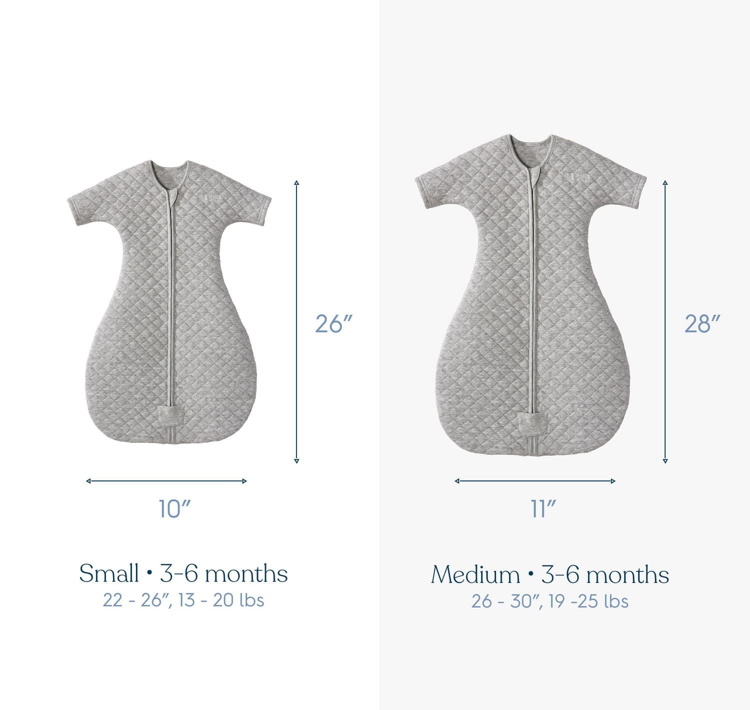 HALO® SleepSack® Wearable Blanket Easy Transition - 100% Cotton Grey, Small