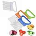 thumbnail image 2 of Product Vegetables Cutter Slicing Holder for Onion Tomato and Fork Cutting Aid Practical Kitchen Tool, 2 of 7