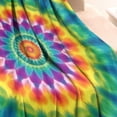thumbnail image 3 of Rainbow Tie Dye Mandala Pattern Blanket,Comfortable Soft Lamb Wool Throw Blanket,All Season,Warm Lightweight Blankets for Sofa Bed Couch Living Room Chair,30"x40", 3 of 4
