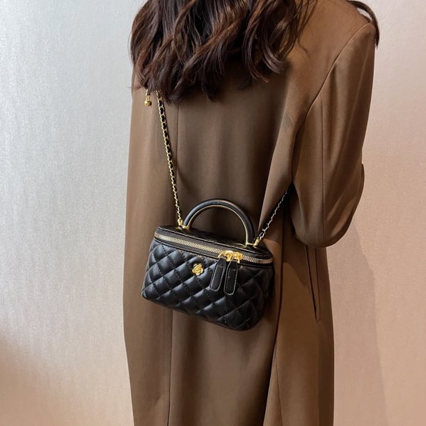 Bolso pequeño de moda con cadena para mujer, novedad 2025, con estampado de diamantes, versátil, estilo bandolera, bolso de hombro