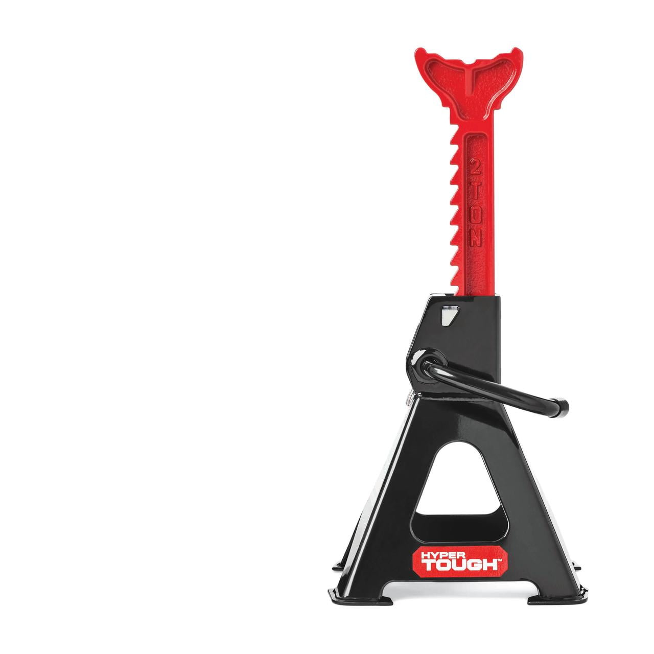 Hyper Tough TH52002C 2 Ton (4,000 lb) Steel Jack Stands with Safety Pins, Black and Red, 1 Pair