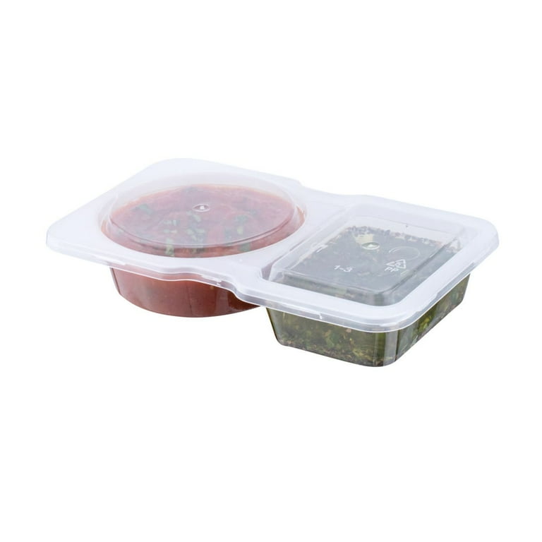 Futura 34 oz Silver Plastic Heavy Duty Container - with Frosted Lid,  Microwavable, Inserts Available - 8 1/4 x 5 x 2 1/2 - 100 count box