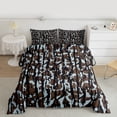 thumbnail image 2 of Castle Fairy Abstract Camouflage Queen Comforter Set,Blue Brown Camo Bedding Comforter Set, 2 of 8