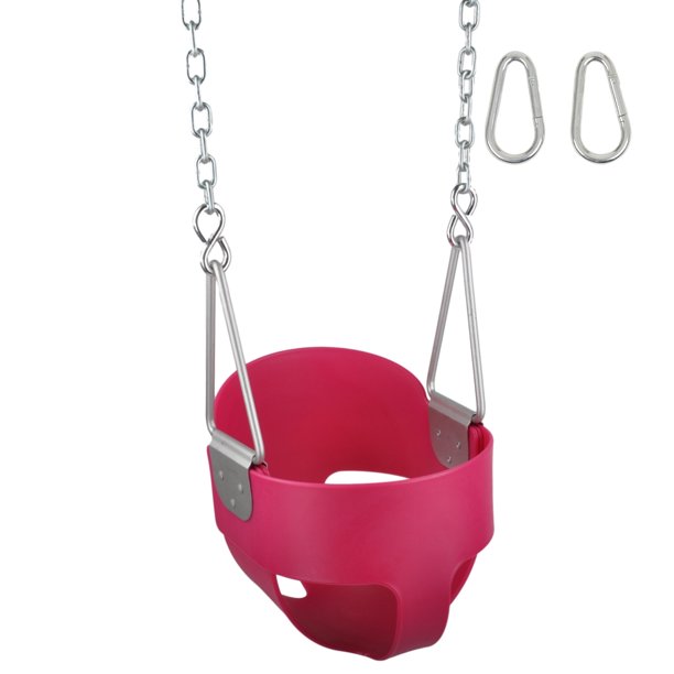 Swing Set Stuff Inc. Highback Full Bucket with Chains and Hooks (Pink